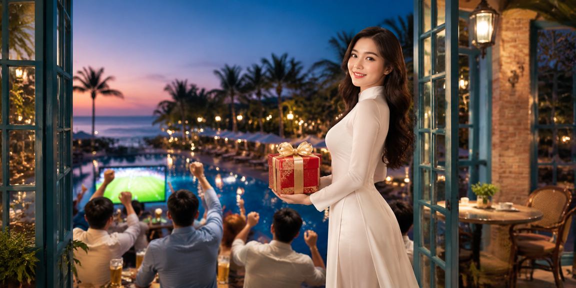 Phụ nữ mặc áo dài tại Mũi Né sử dụng điện thoại để tham gia cá cược trực tuyến